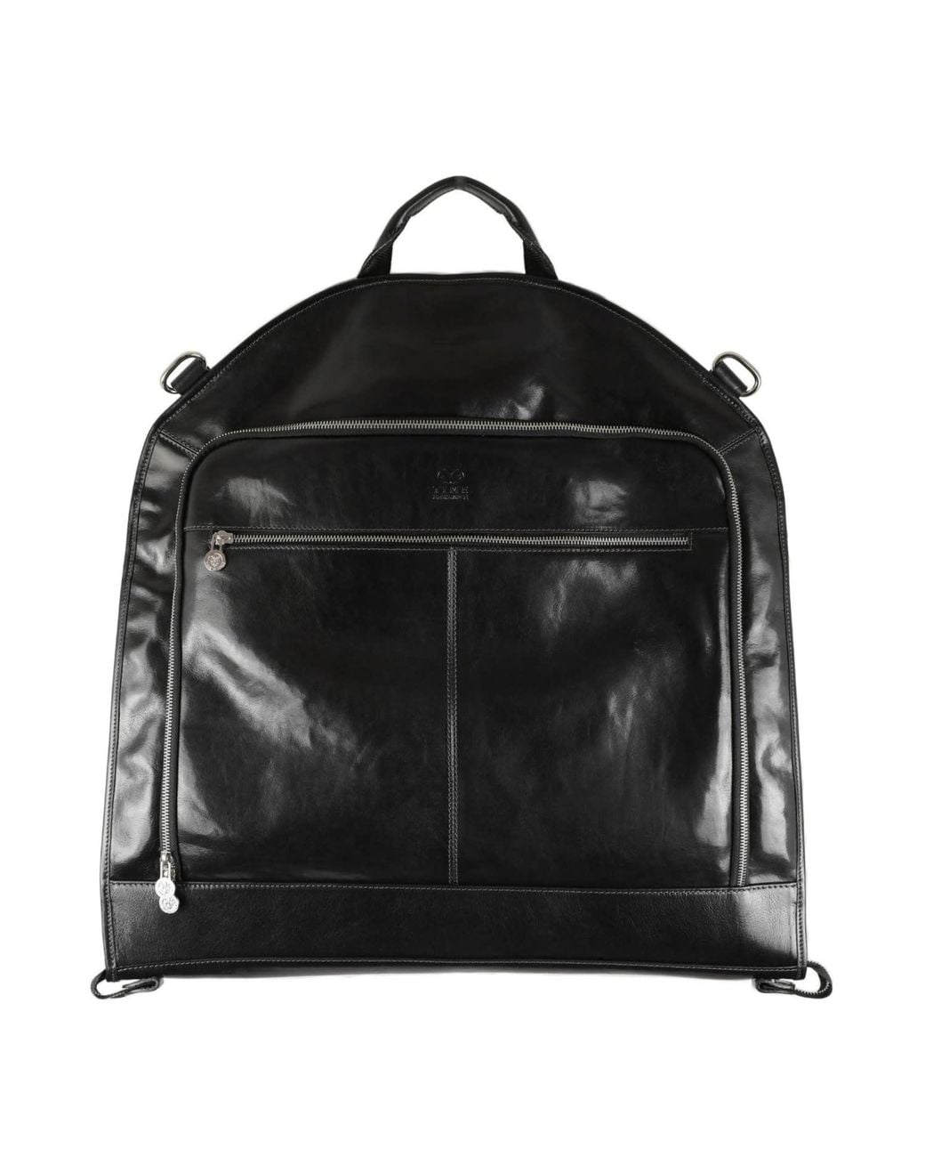 Time Resistance Black Leather Garment Bag for men
