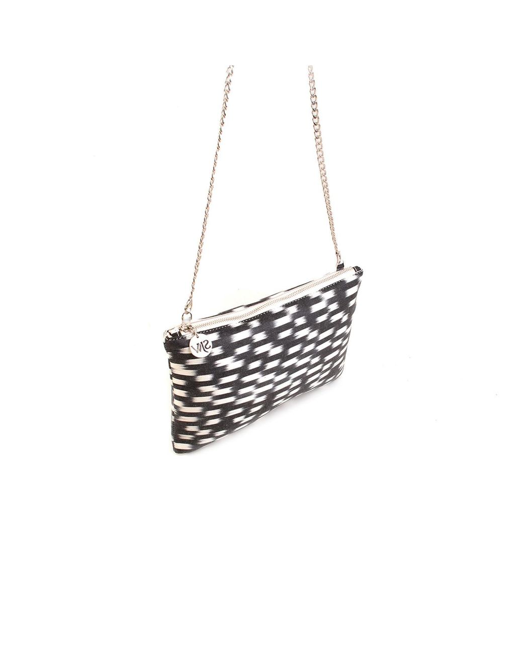 SJW BAGS LONDON Black Aquila Ikat Clutch Bag