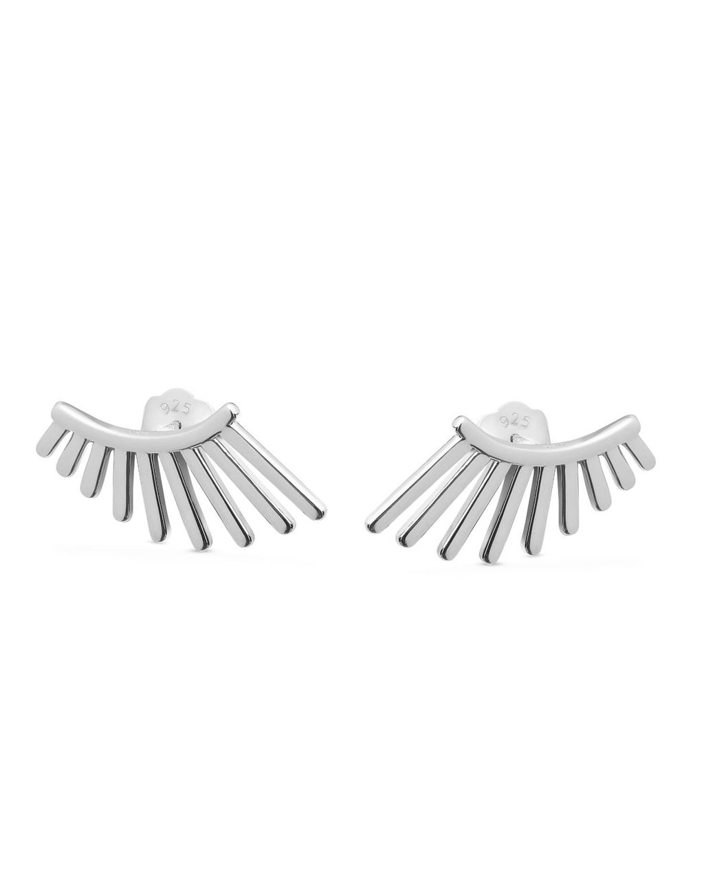 Lucy Quartermaine Metallic Solid Sterling Egyptian Temple Studs