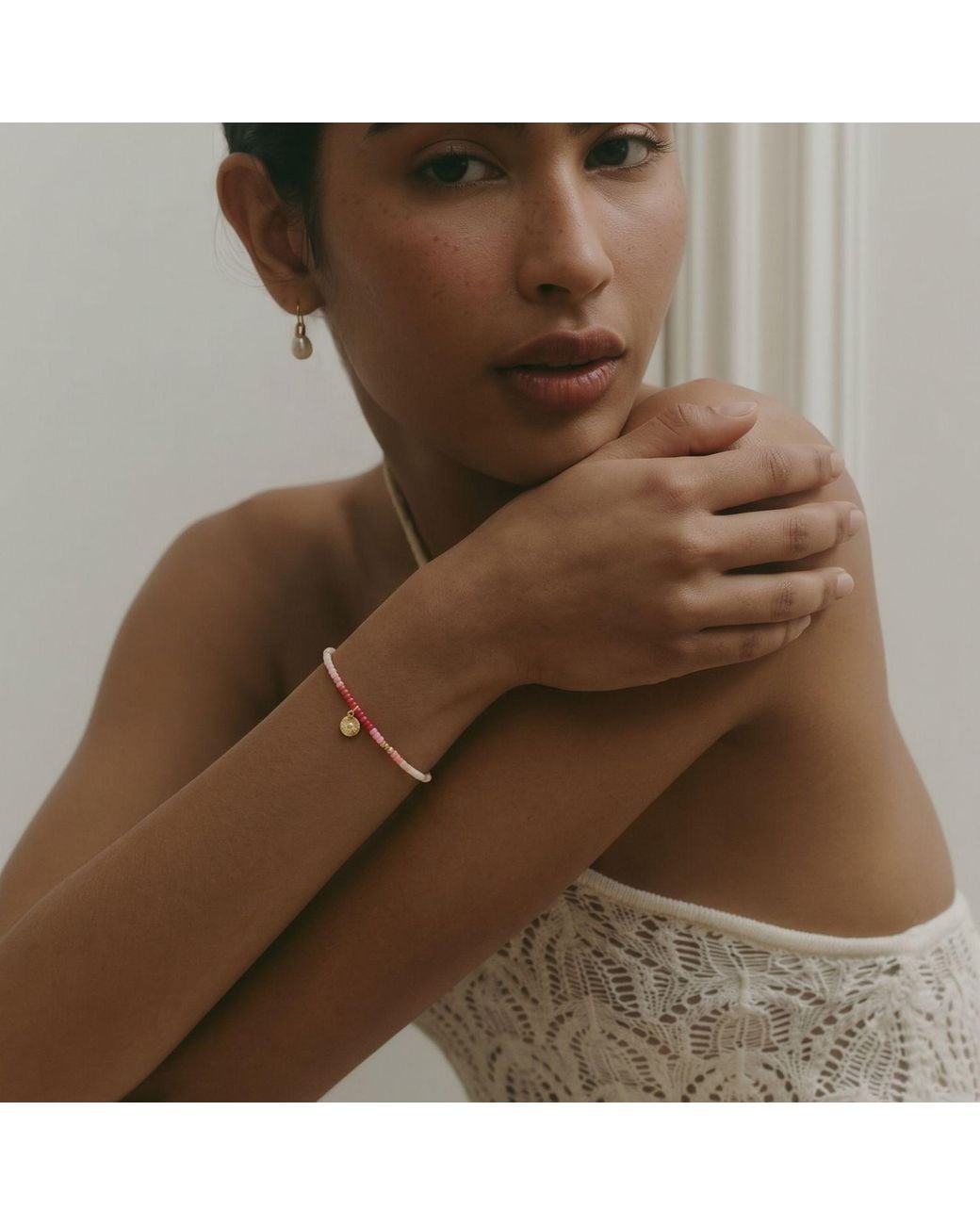 With Love Darling Metallic Innovation Beaded Bracelet