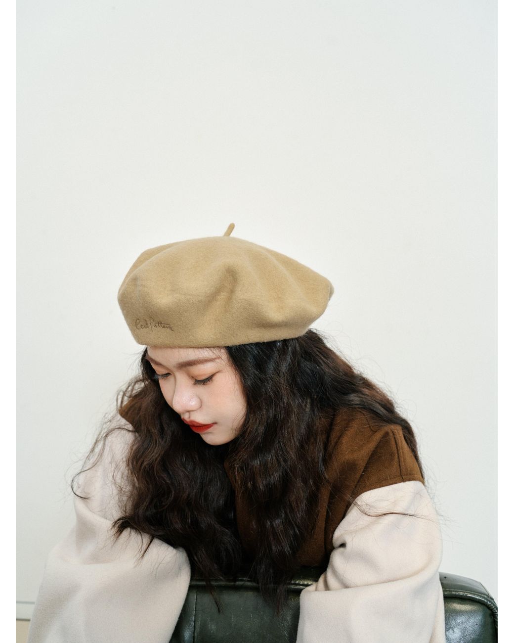 Lost Pattern Natural Bon Chic Wool Beret