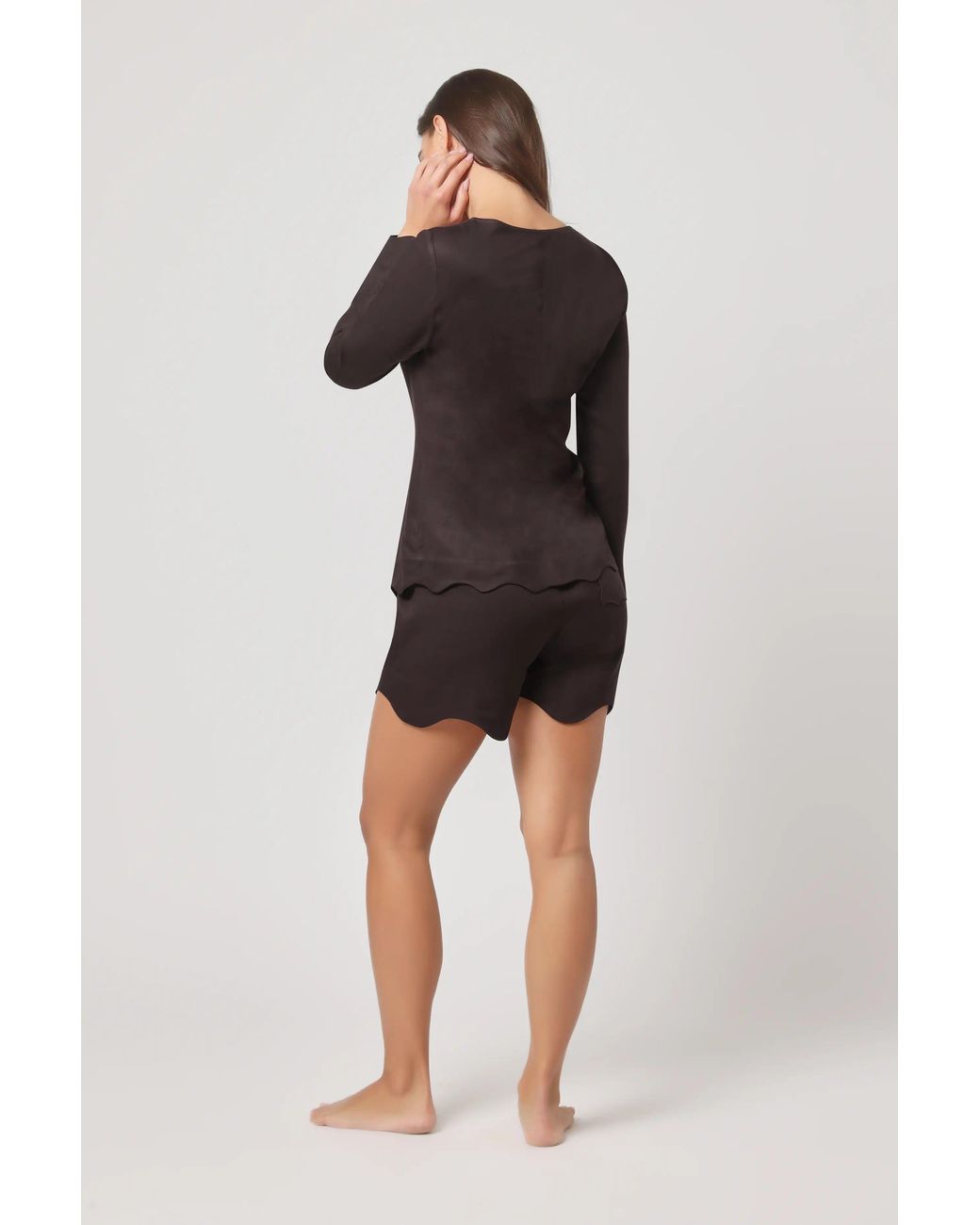 Ashita Fernandes Brown Arz Shorts – Strength & Sophistication