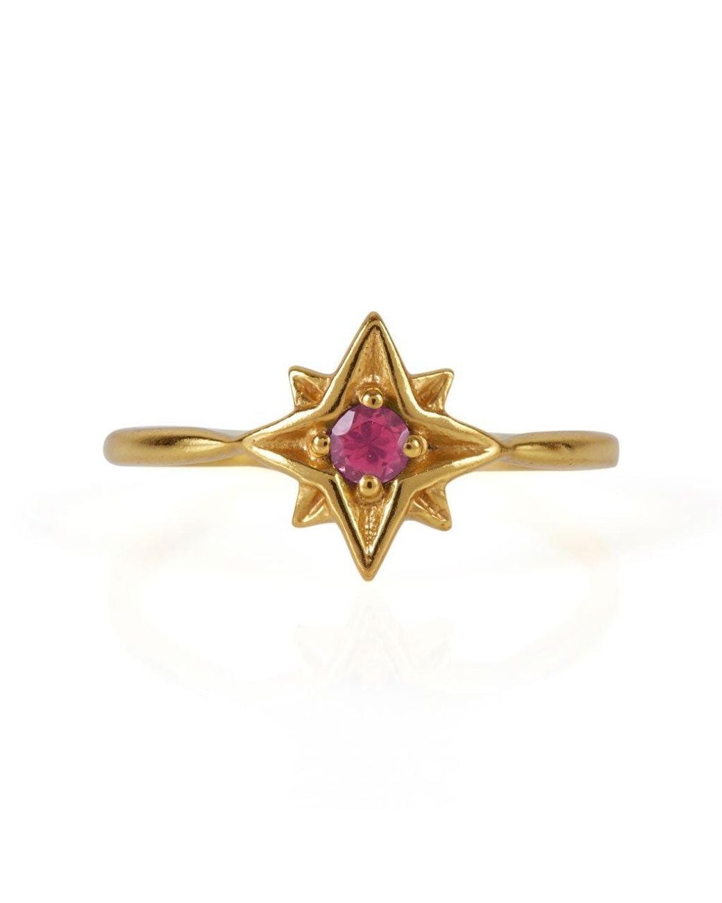 Charlotte's Web Jewellery Metallic Guiding North Star Vermeil Ring