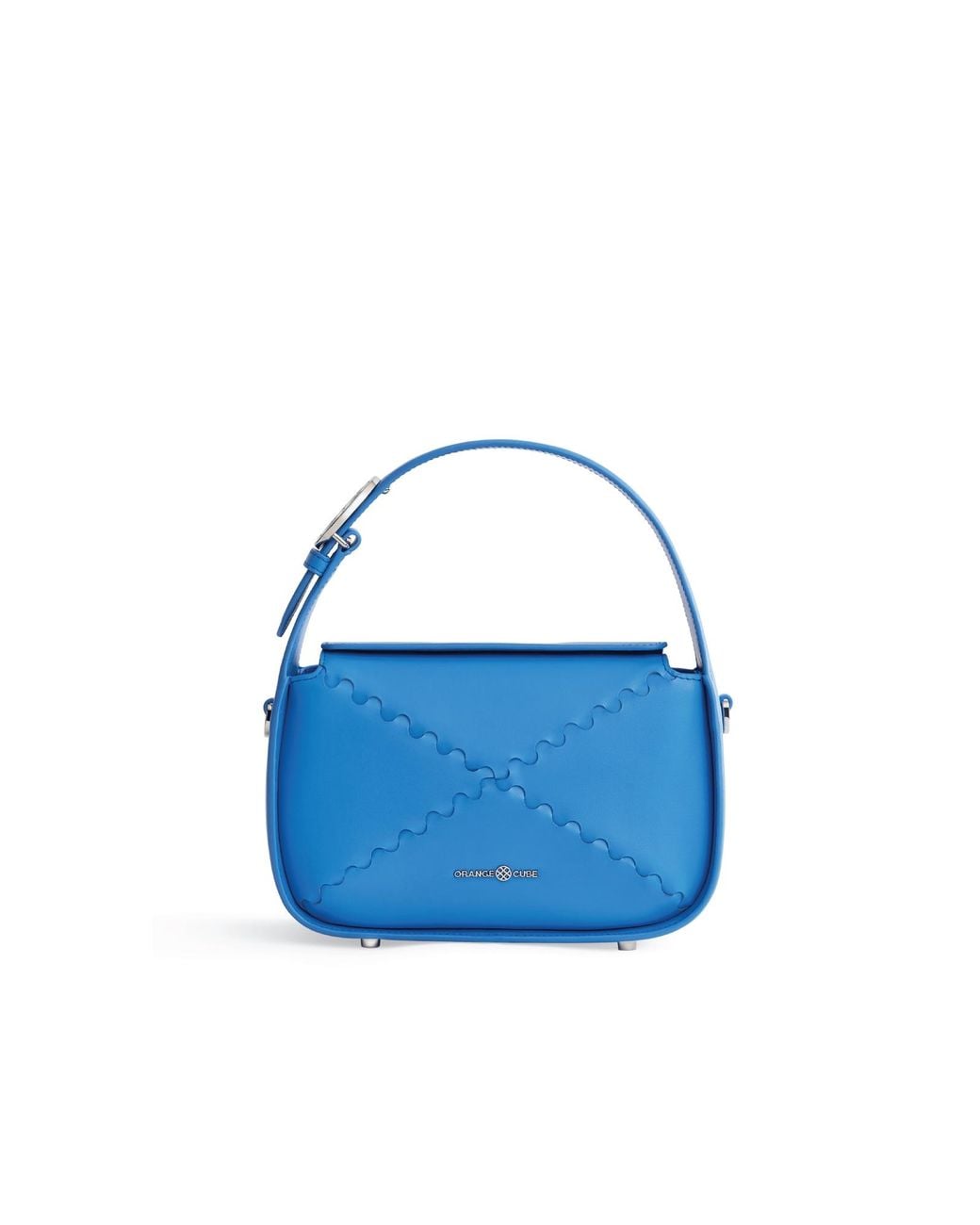 Orange Cube Blue Classic Mosaic Box Bag