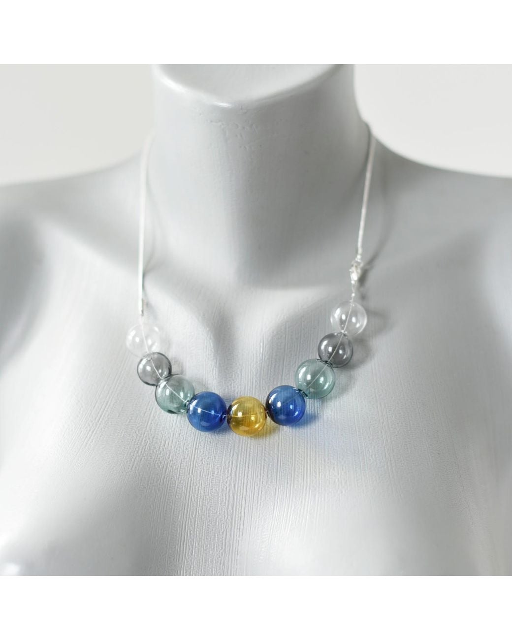 Laura Daili Blue Northern Lights Bubble Necklace