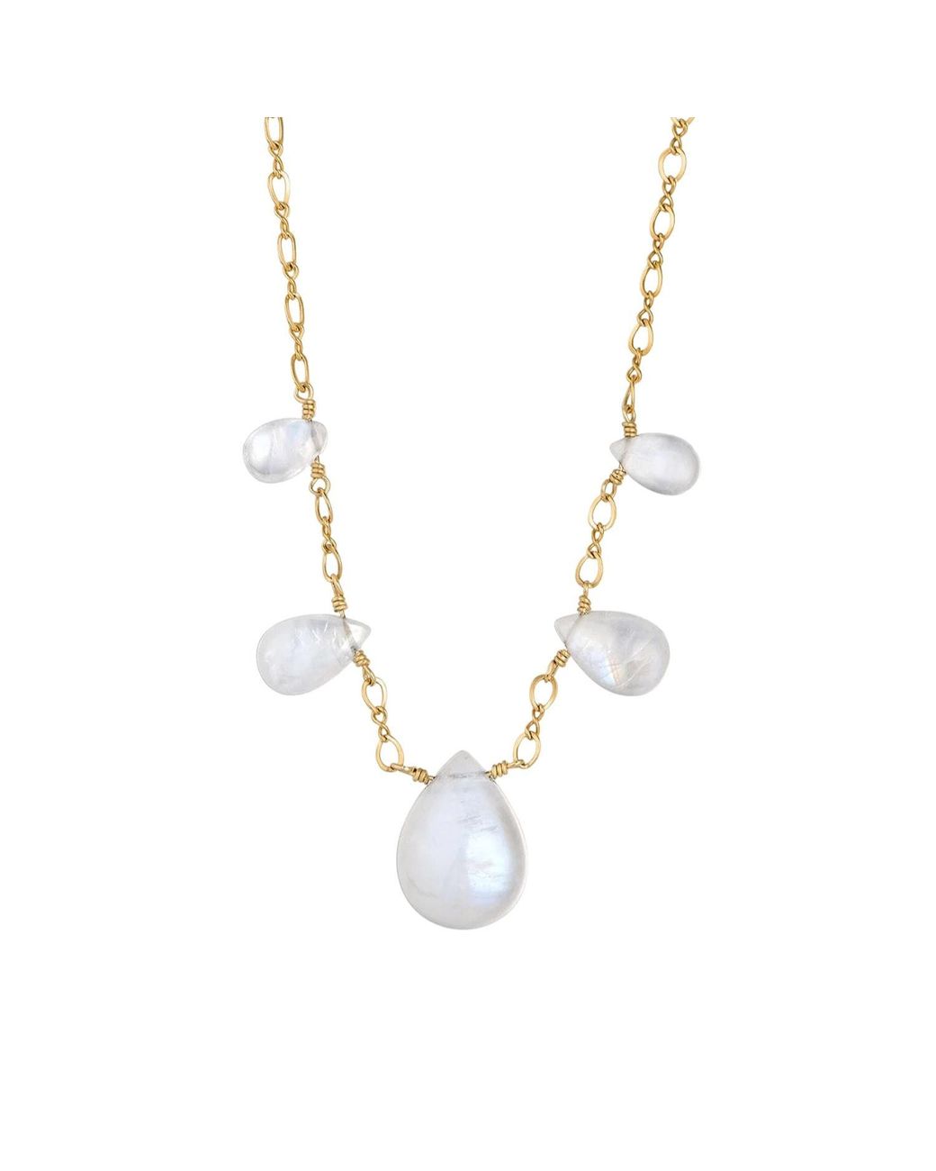 Katy Faye Metallic Neutrals Delia Moonstone Necklace