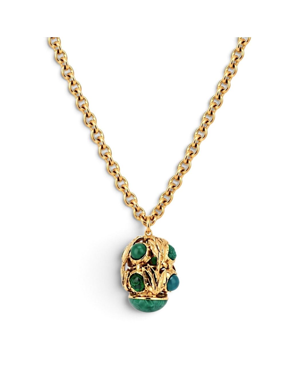 Vstyle Metallic Verdant Garden Sculptural Pendant Necklace