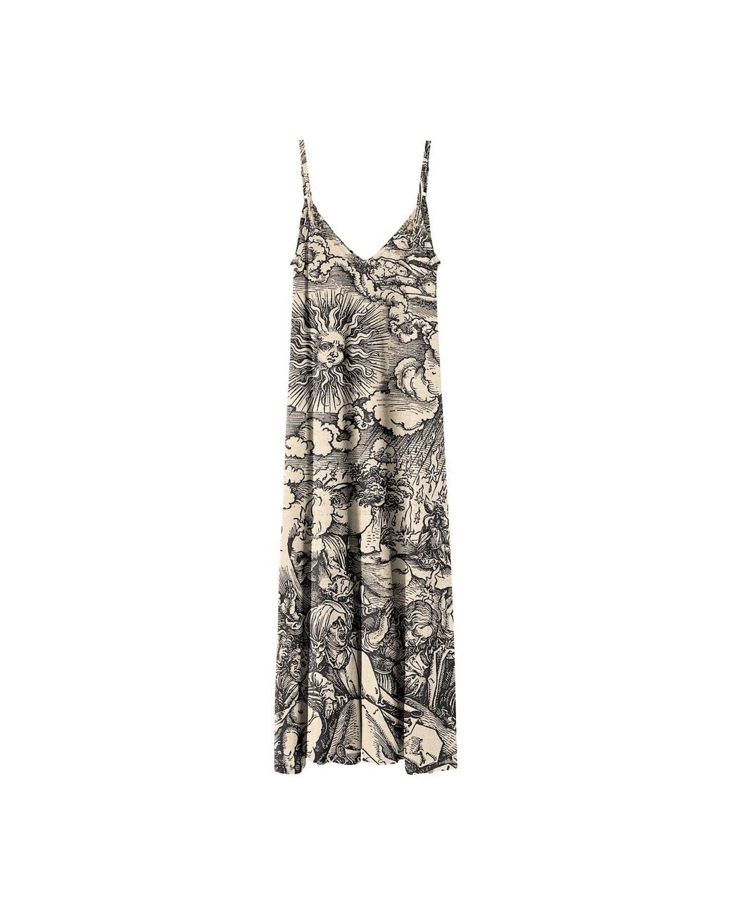 Aloha From Deer Metallic Neutrals Fifth Seal Maxi Dress