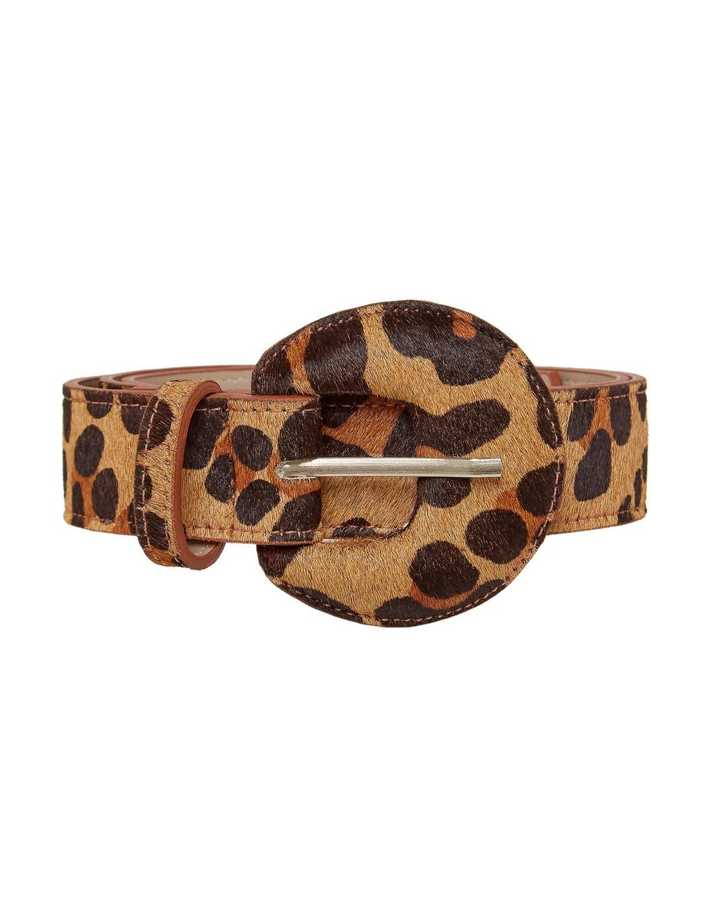 BeltBe Brown Half Moon Buckle Belt