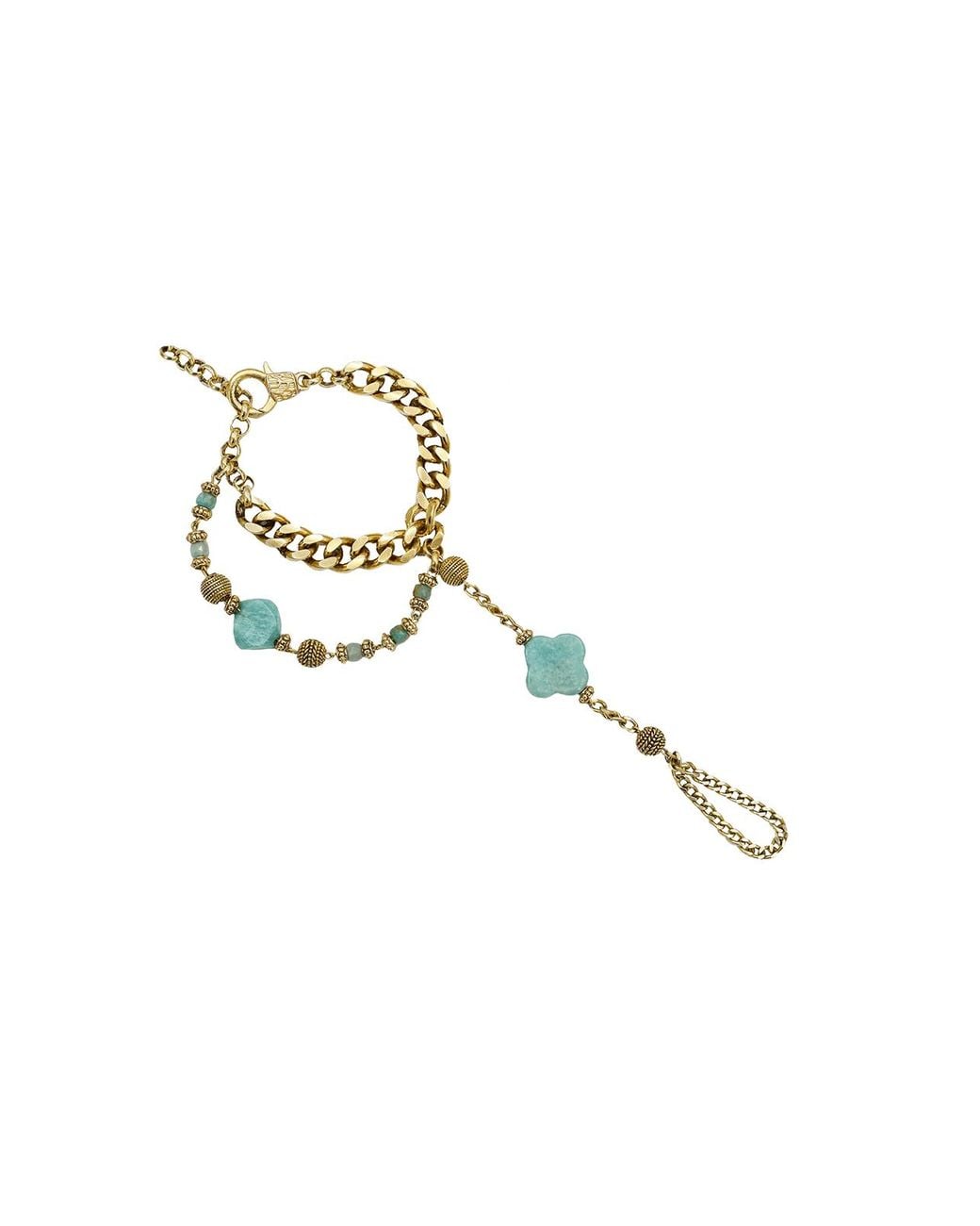 Bayemeyc Metallic Mirakel Hand Chain Bracelet
