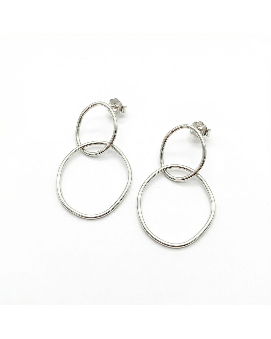 Melt'm Jewelry Metallic Double Hoop Earrings