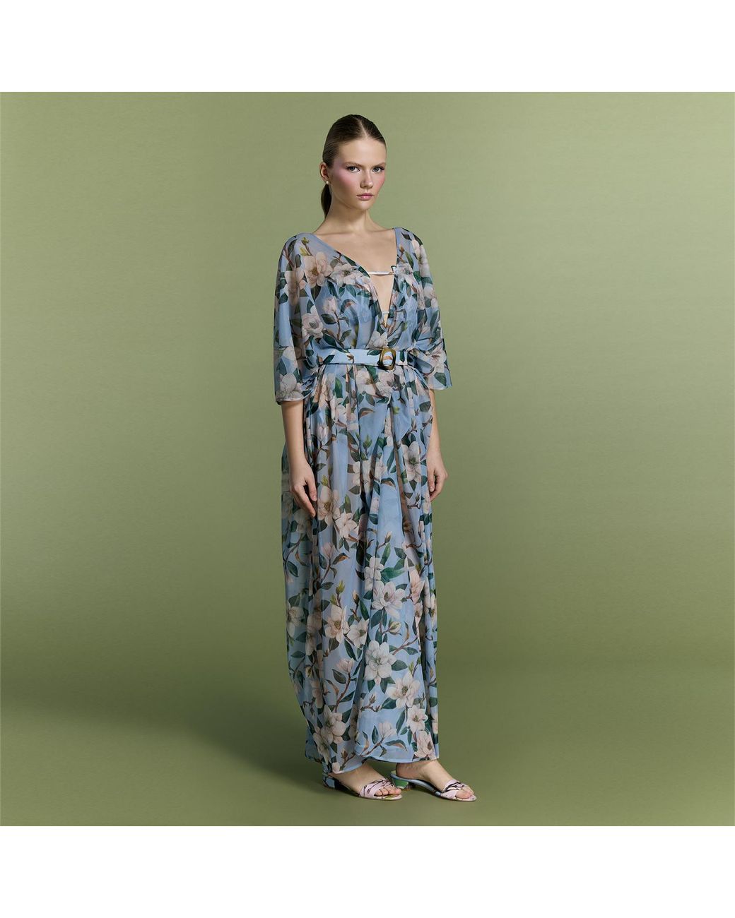 Nur Karaata Blue Tropic Twist Beachdress