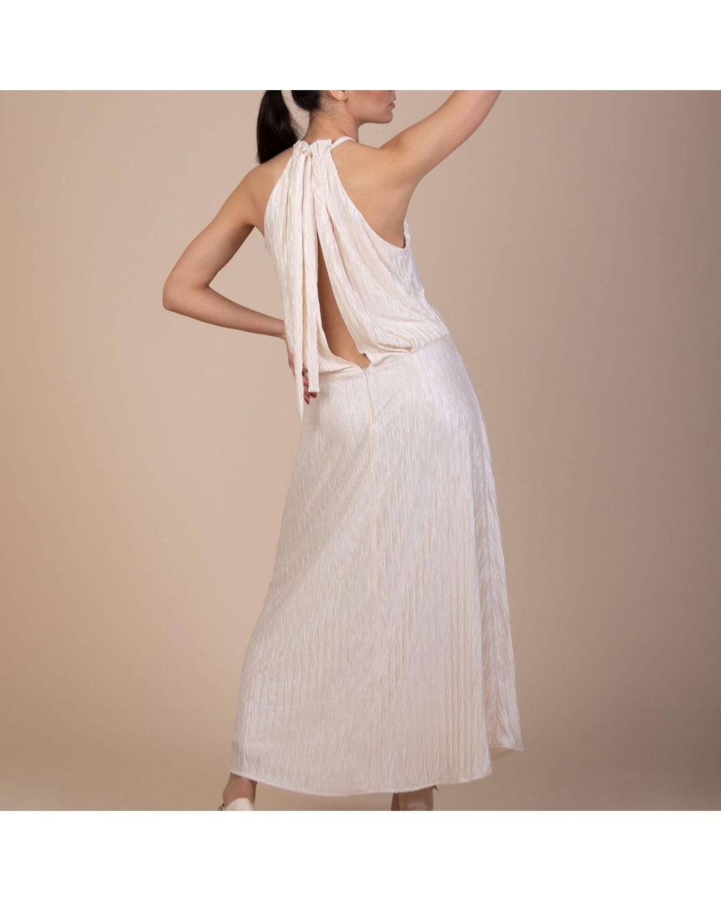 NUMBAT White Neutrals Fiona Pleated Dress