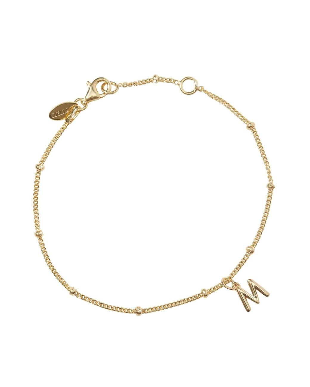 Muru Metallic Little Love Letter Bracelet