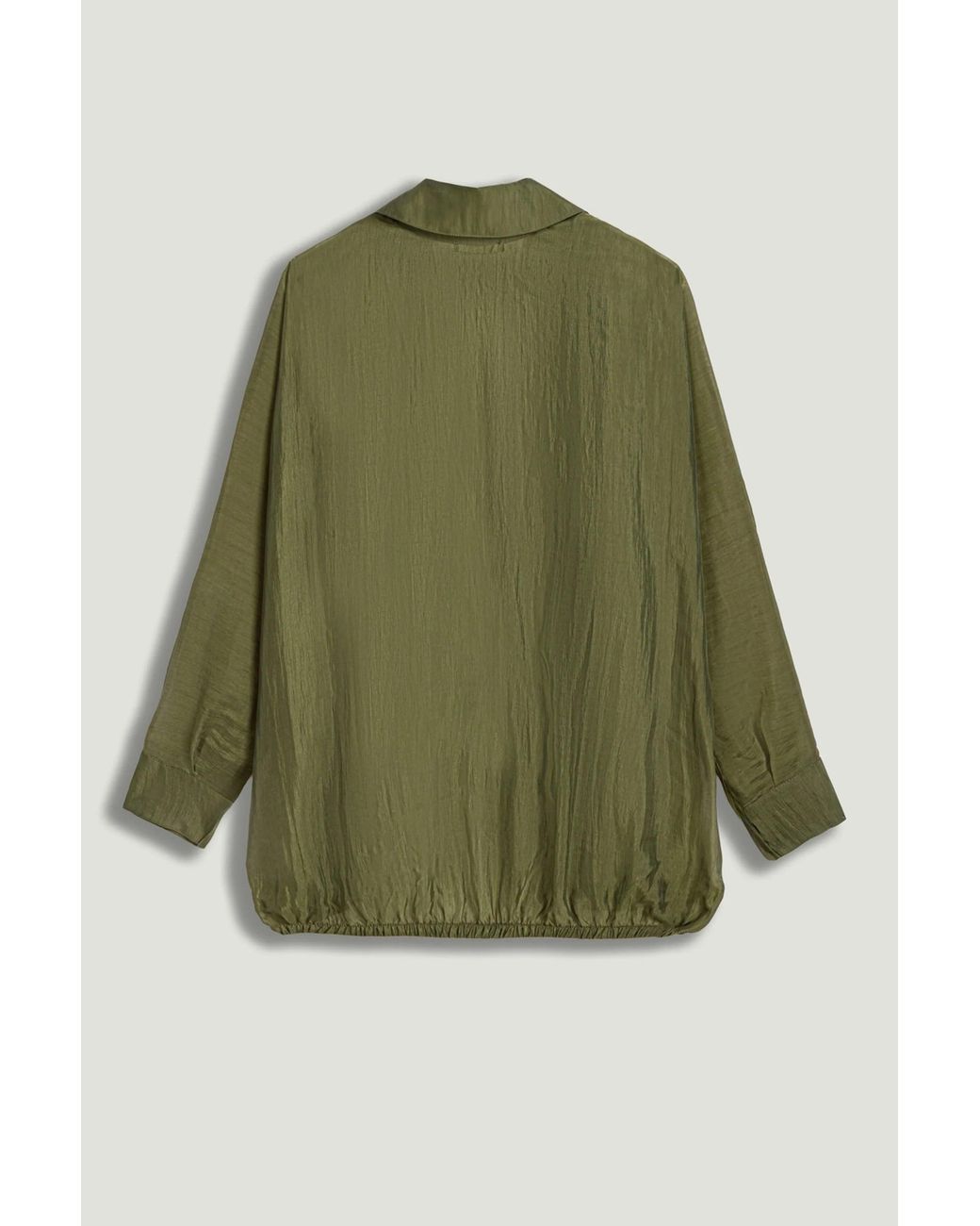 Nocturne Green Neutrals Fluid Open-Front Shirt
