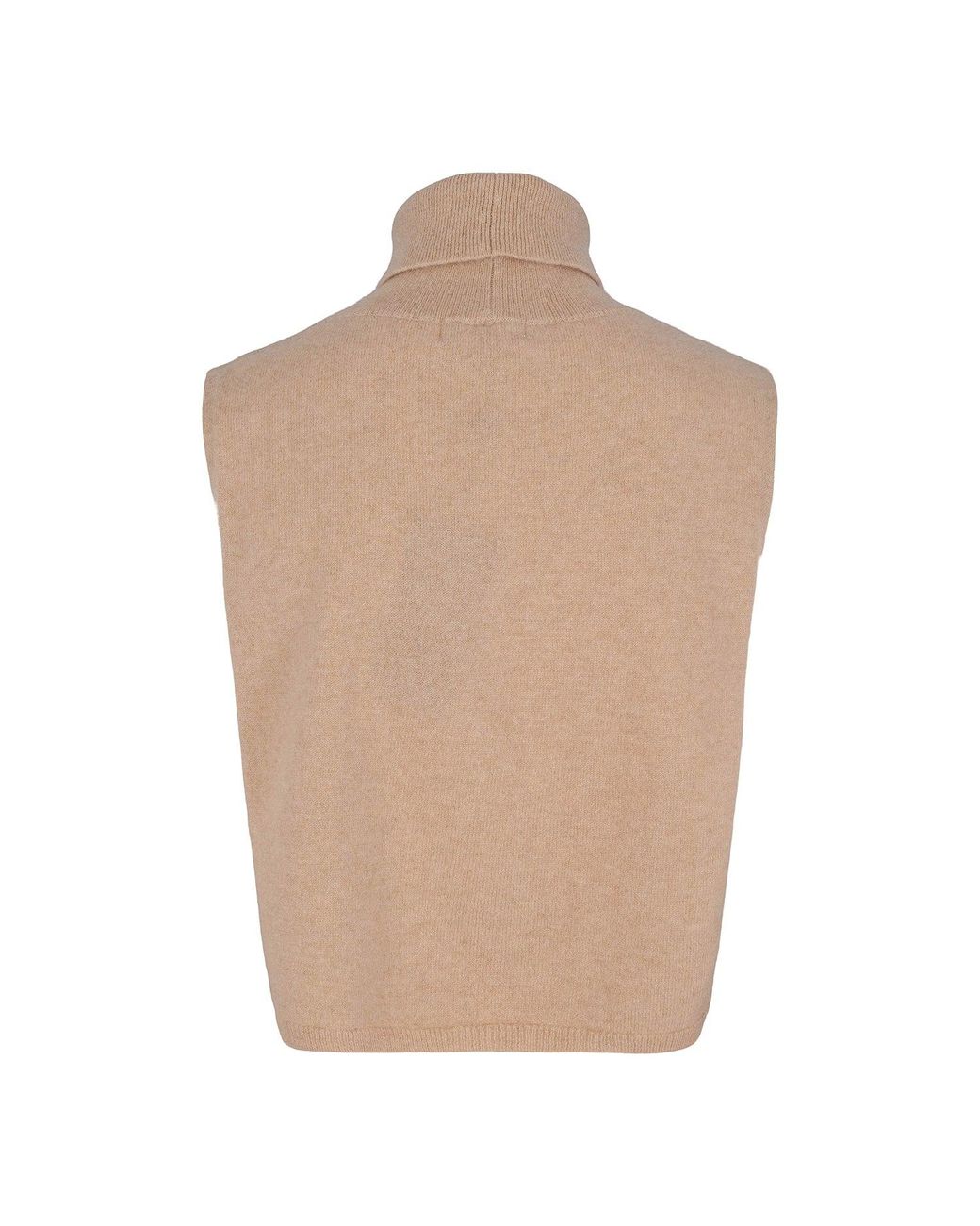 tirillm Natural Helene Cashmere Bib, Light Camel