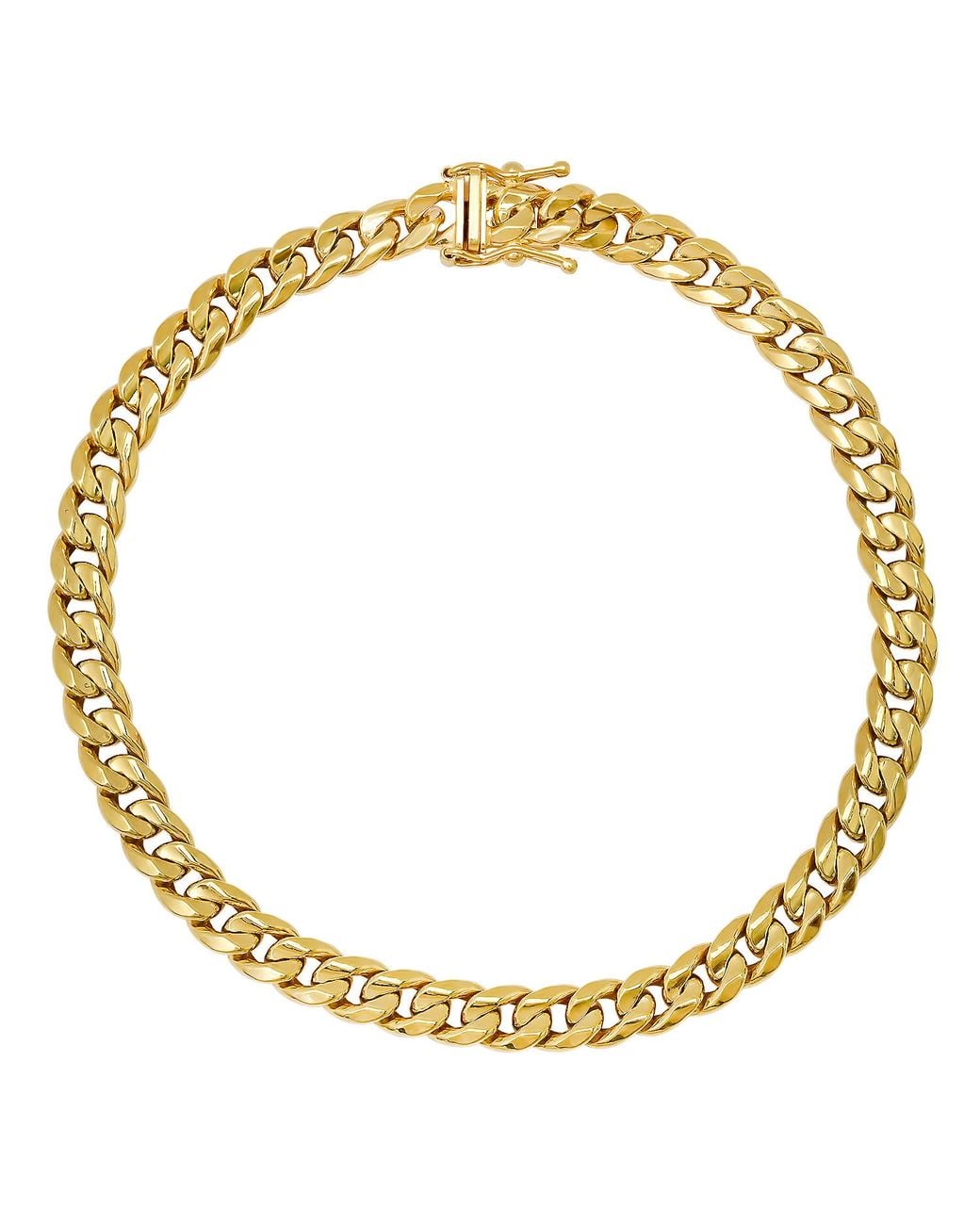 Kylie Harper Metallic 8.5 14K Italian Thick 5.5Mm Miami Cuban Curb Chain Bracelet With Box Clasp for men