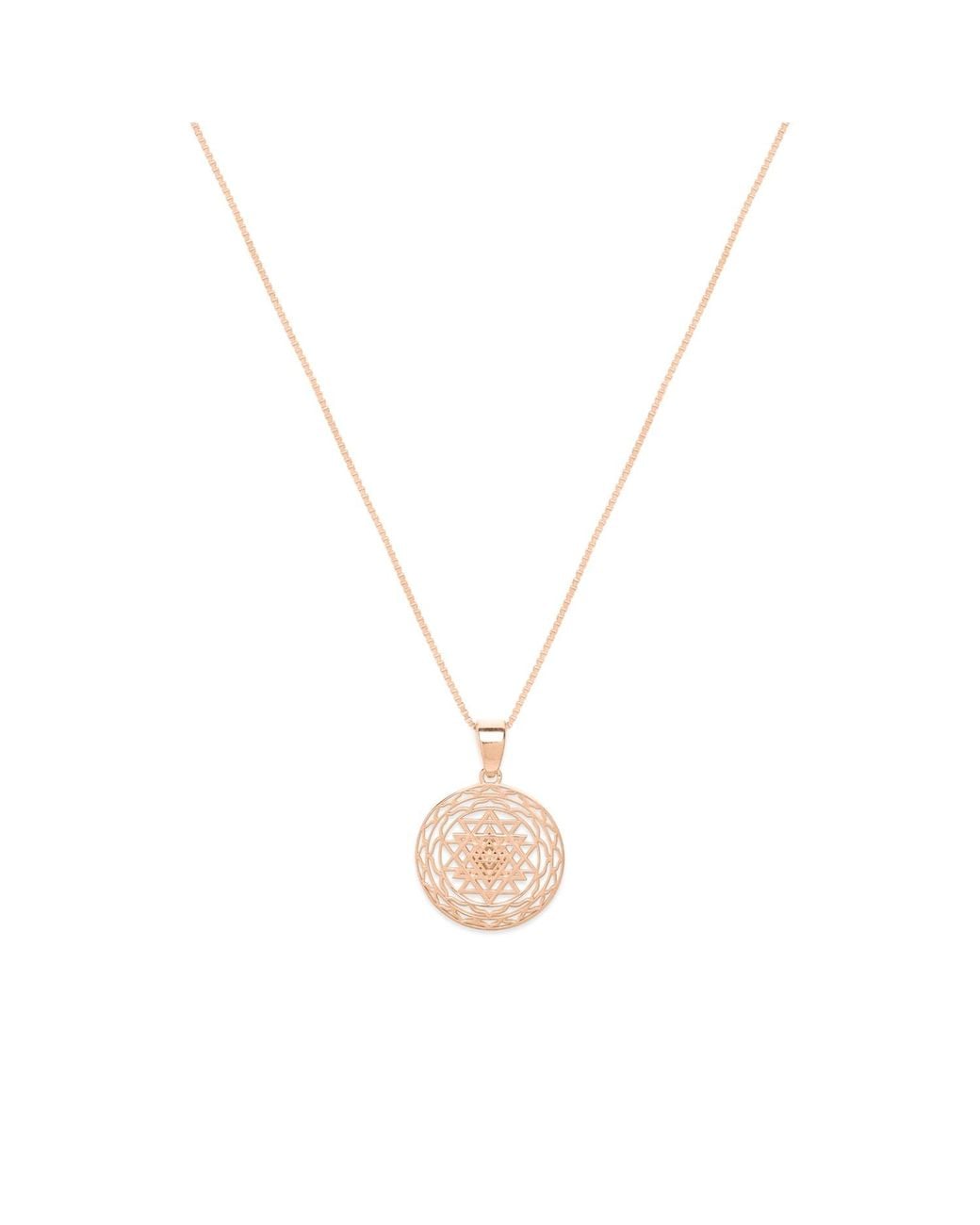 Seven Saints Metallic Sri Yantra Supreme Manifestor Necklace, Over Sterling
