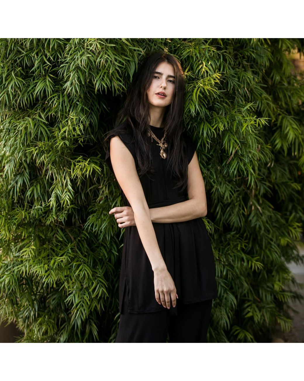 Jennafer Grace Black Tunic With Tie