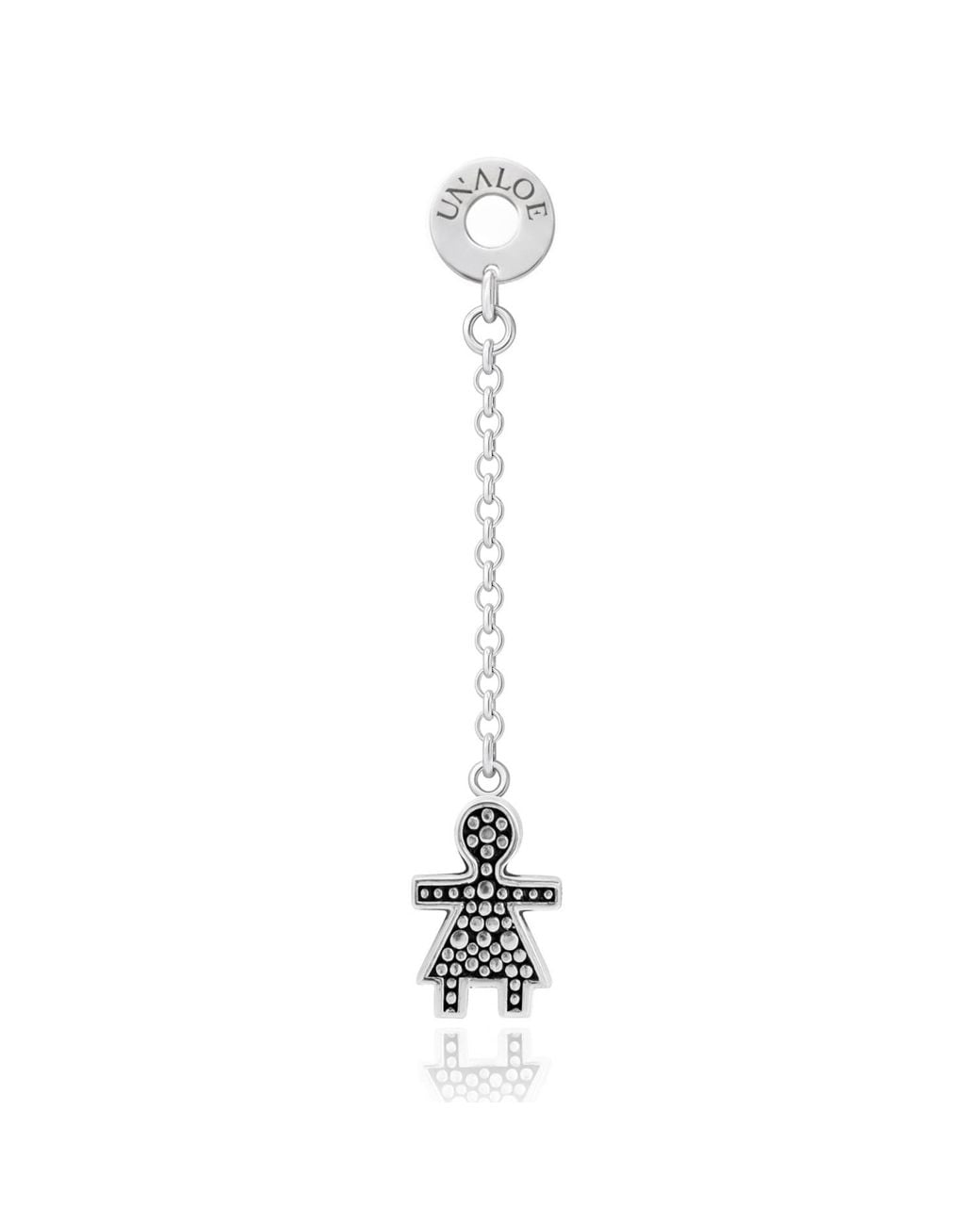 Unaloe Metallic Sterling Pavé Effect Stud And Chain Drop Earrings Statement Jewelry For