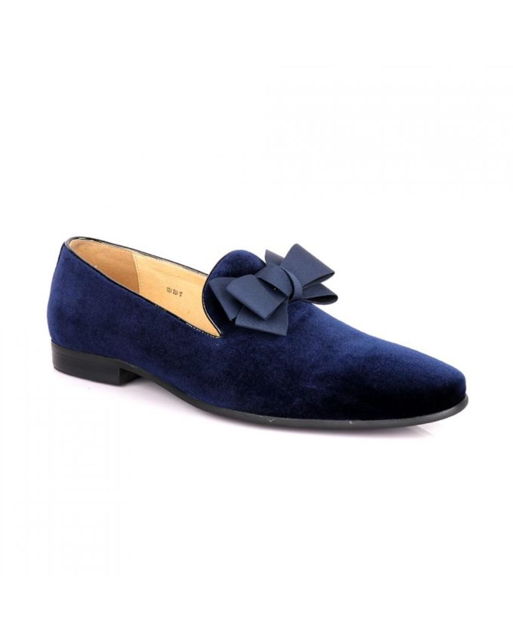 DAVID WEJ Blue Alfred Velvet Bow Tie Loafers for men