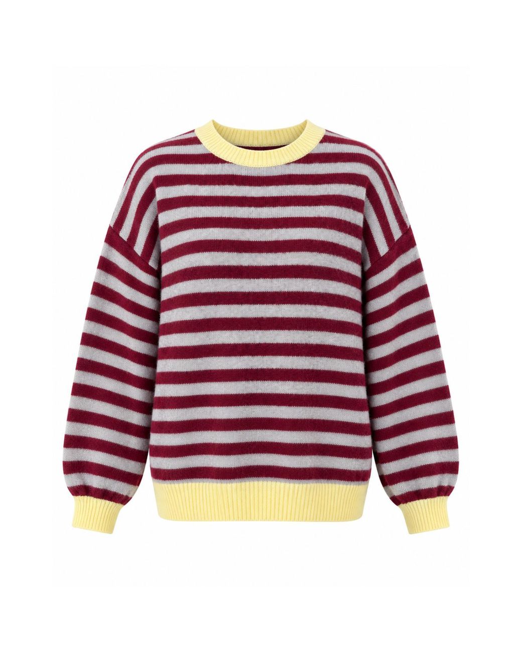 Mind Traveler Purple Burgundy & Striped Pia Sweater