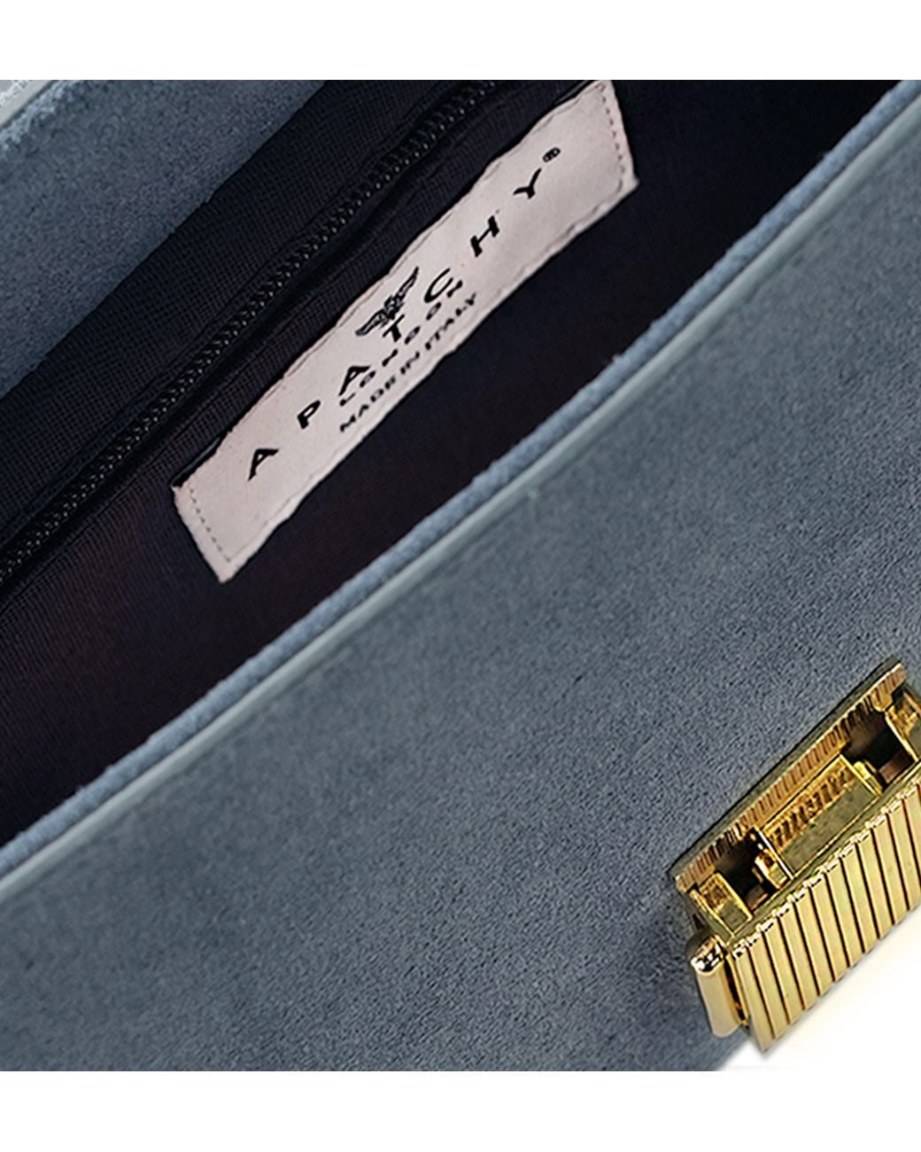 Apatchy London Blue The Flora Suede Denim Bag