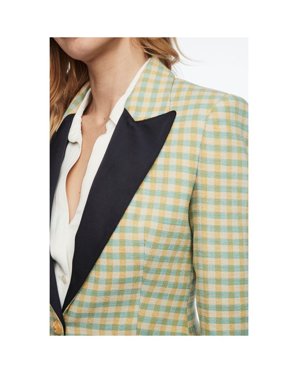 The Extreme Collection Green Gingham Check Blazer Fiona