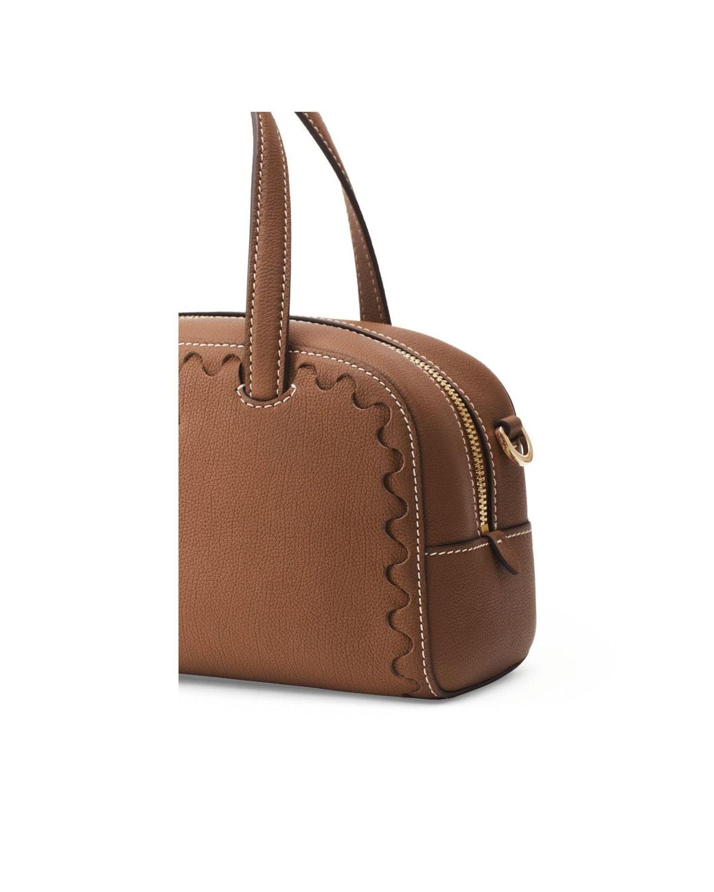 Orange Cube Brown Mosaic Boston Hand Bag