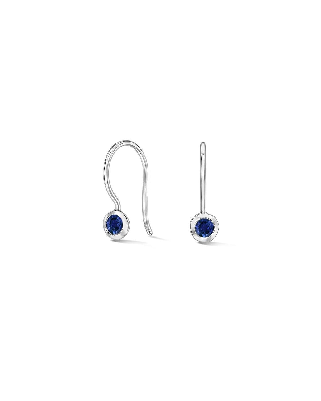 Dower & Hall Blue Small Sapphire Dewdrop Earrings