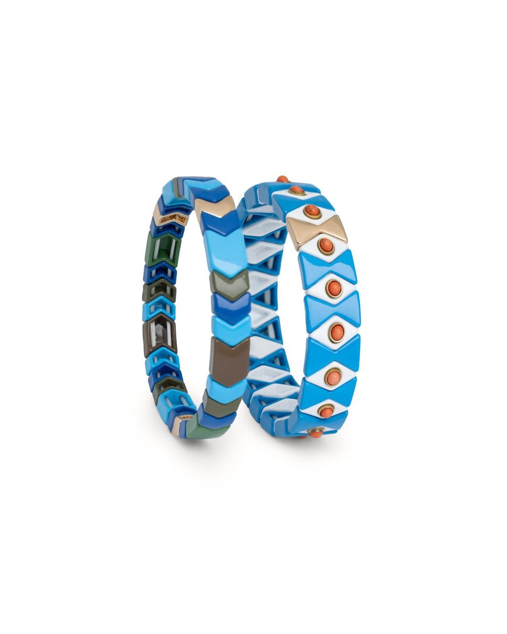 Saachi Blue Evil Eye Stretch Bracelet Set