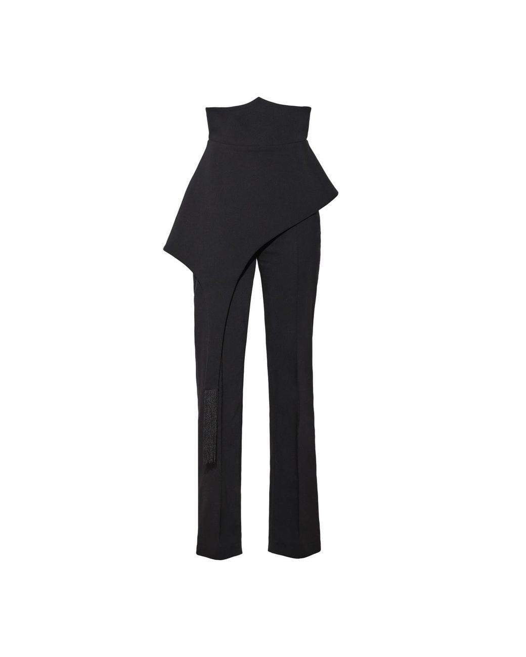 Julia Allert Black Full-Length Tailored Straight Leg Pants With Back Zipper