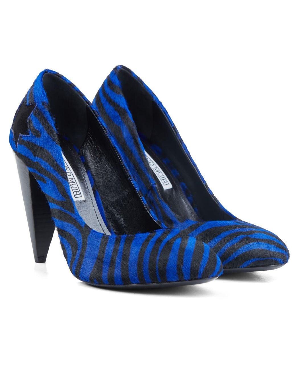 Rosamund Muir London Blue India & Zebra Print Calf Hair With Star Heels