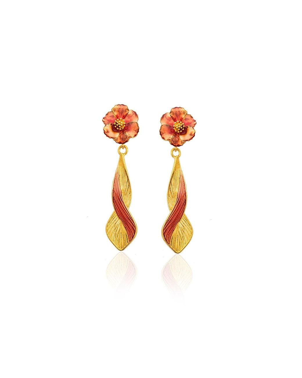 Milou Jewelry Orange Sugar & Infinity Drop Earrings