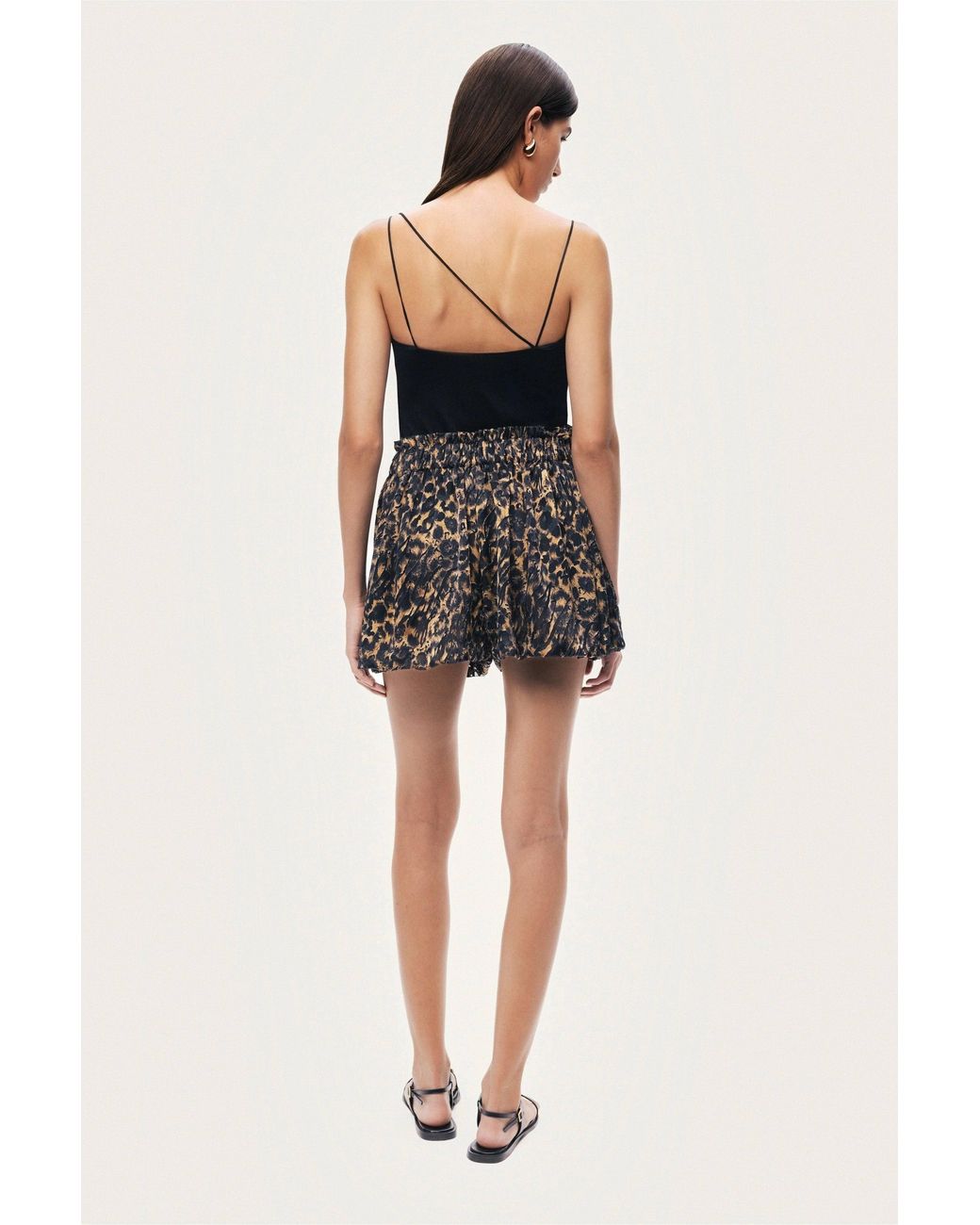 Nocturne Black Printed-Mini Shorts
