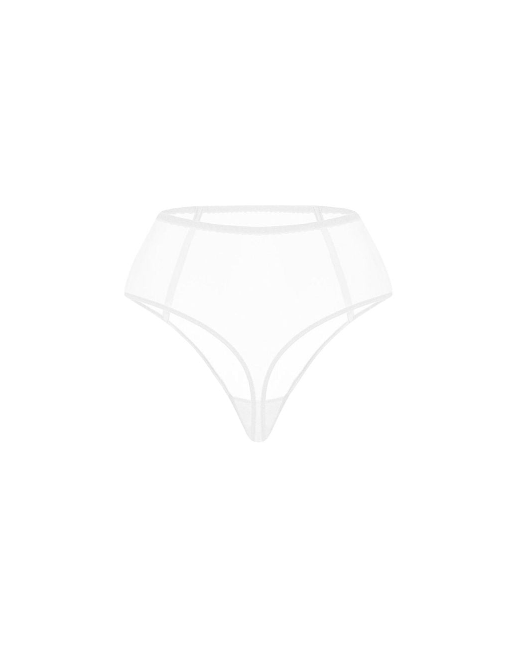 Zhilyova White Unnamed High-Waisted Thong