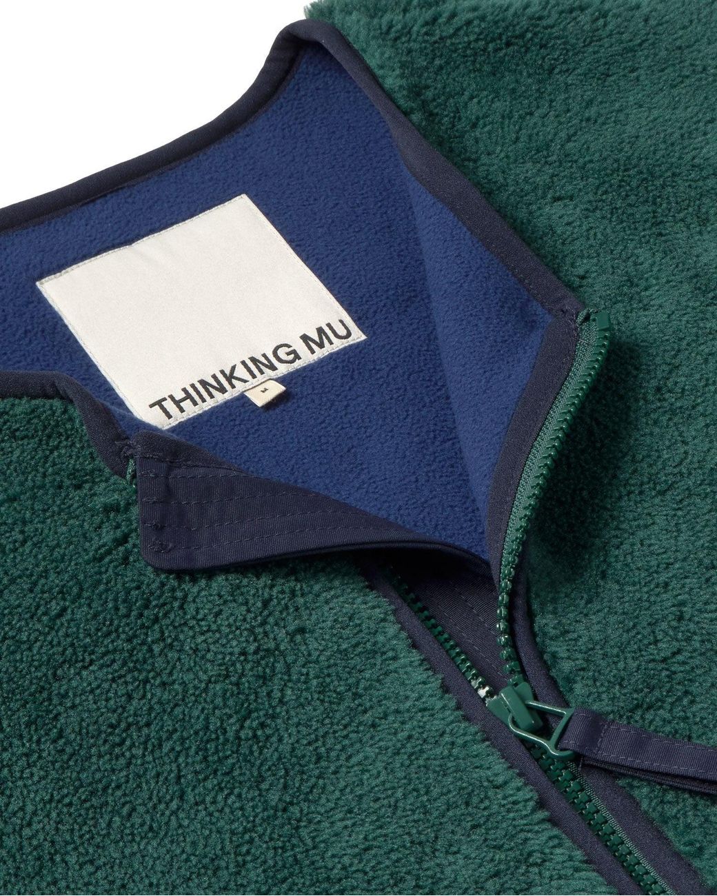 Thinking Mu Green Troy Shearling Vest for men
