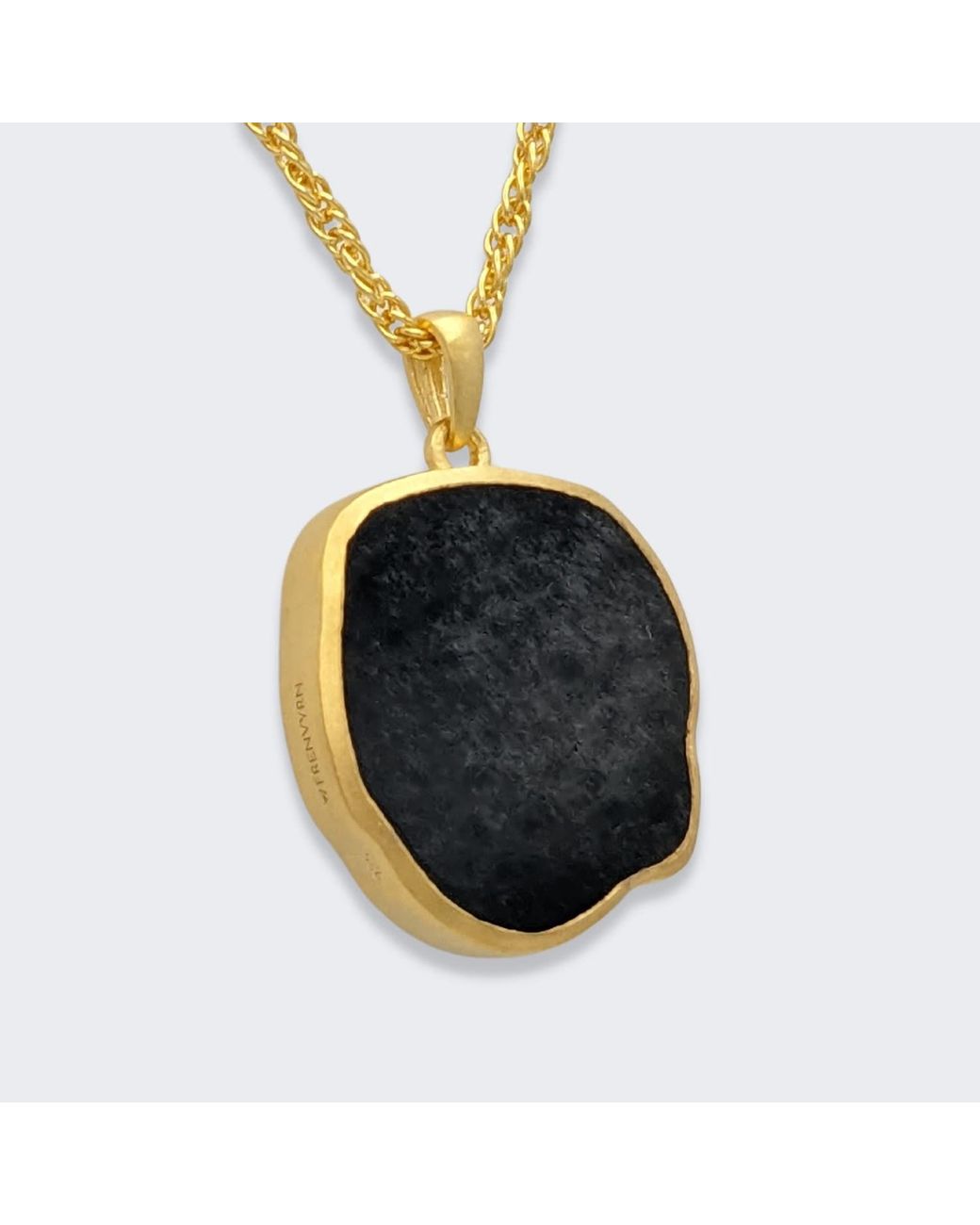 Frenvyrn Metallic Lars Reversible Dog Coin Necklace, Vermeil for men