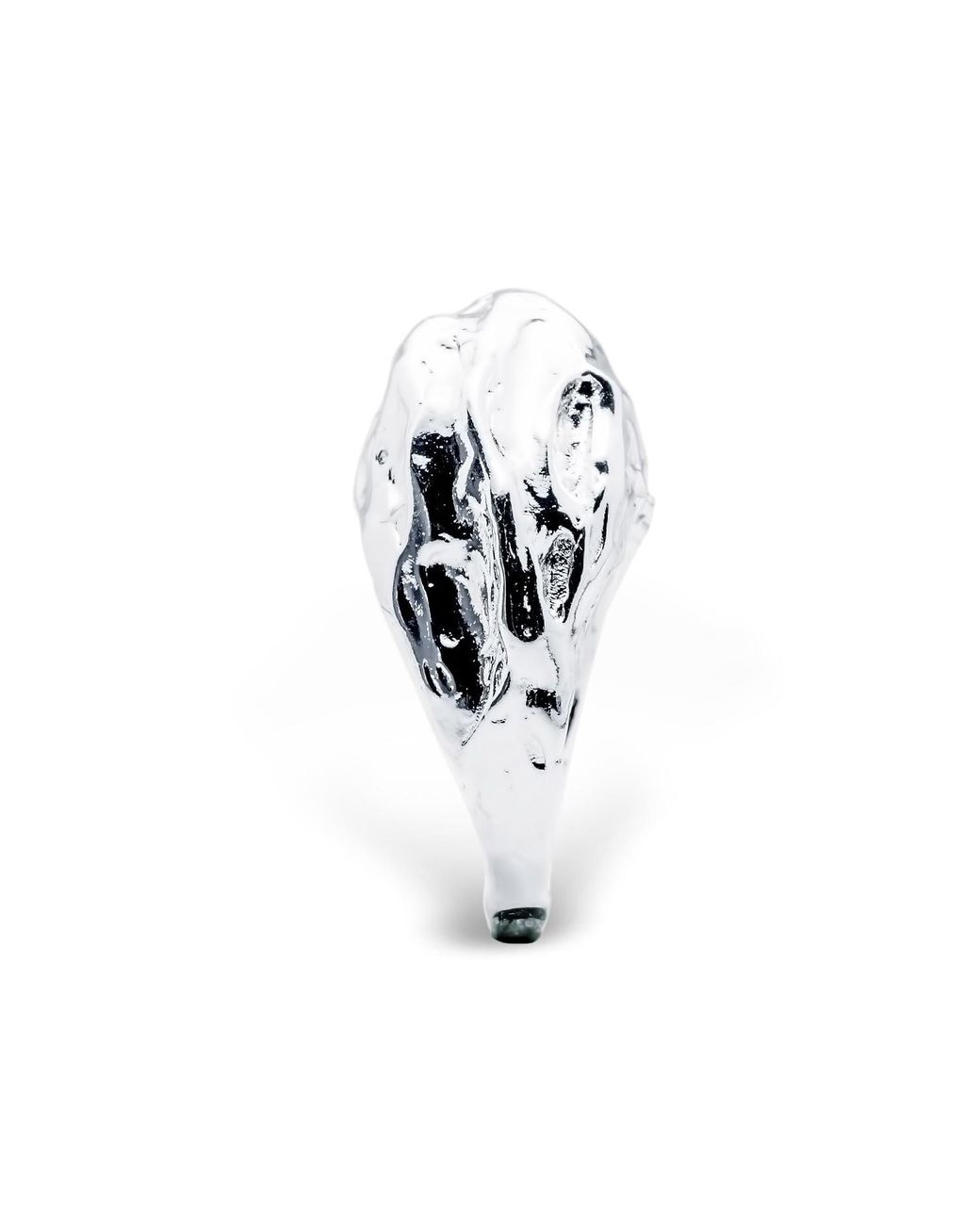 Mercela Metallic Voluminous Drop Cocktail Ring With Textured Sculptural Form – Statement Jewellery Gift For Her