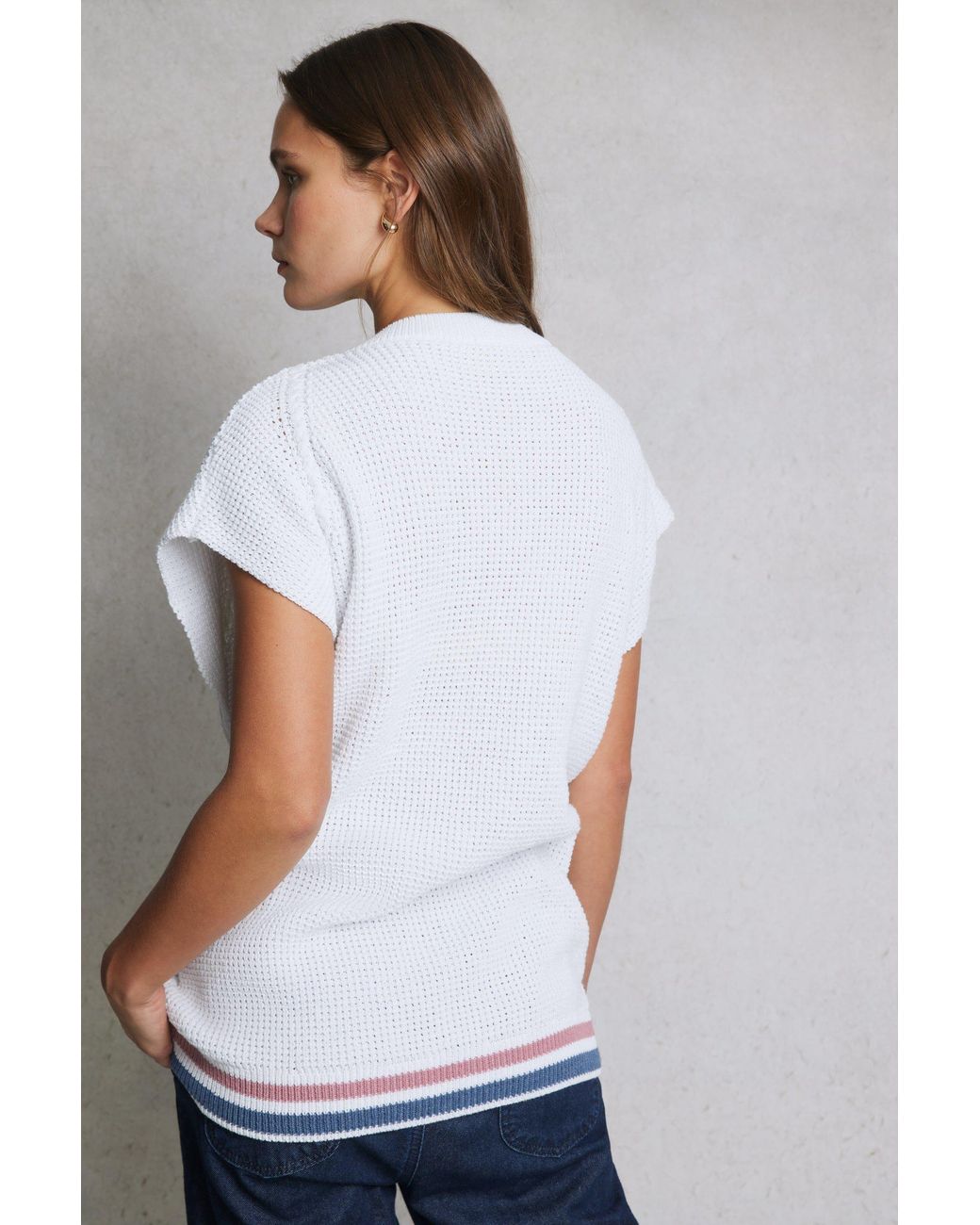 Hay Life White Knitted Tank
