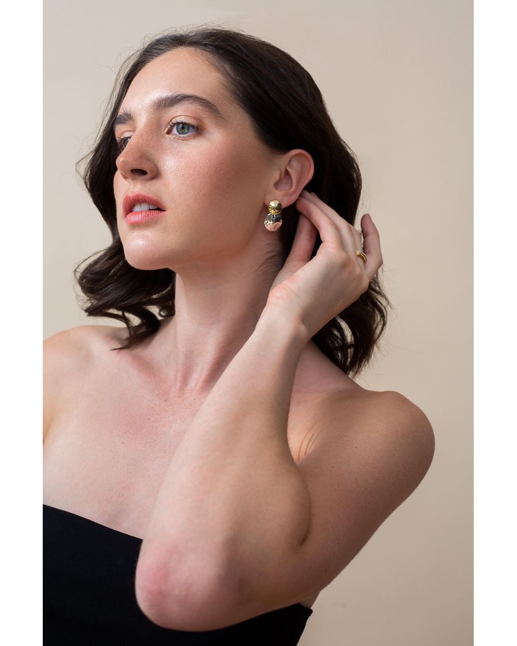 Zynnia Collective Metallic Two Tone Disc Dangles