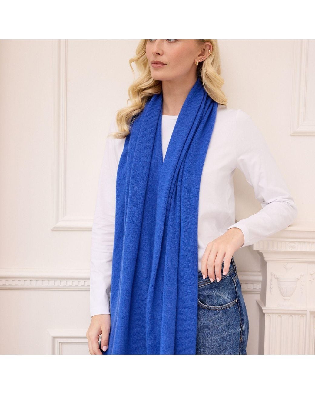 Cove Blue Lucy Cobalt Multi Way Cashmere Wrap