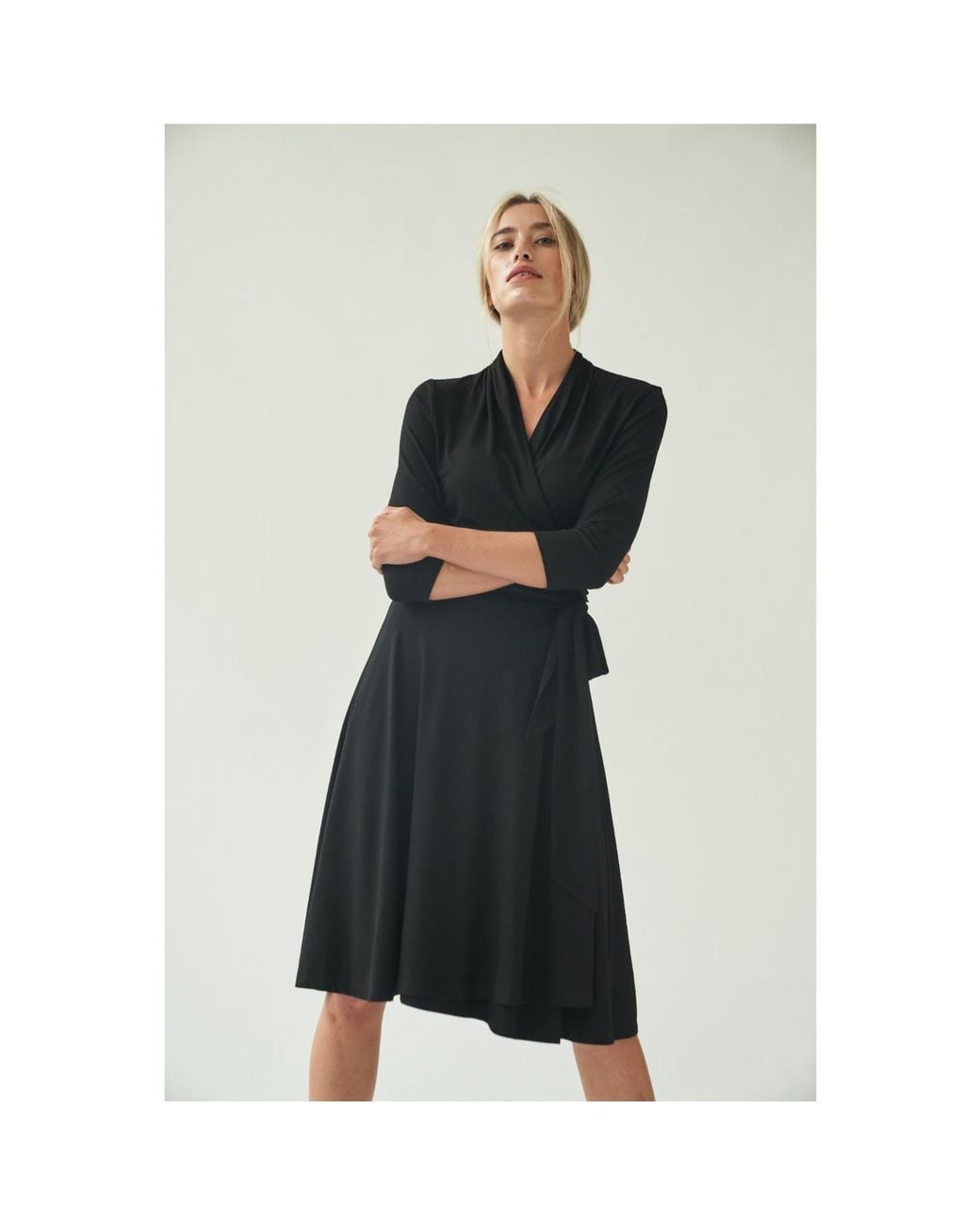 Marianna Déri Black Jersey Wrap Dress
