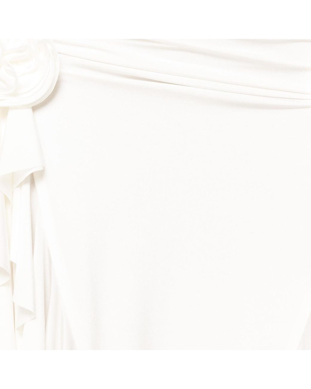 Nissa White Floral-Appliqué Midi Dress