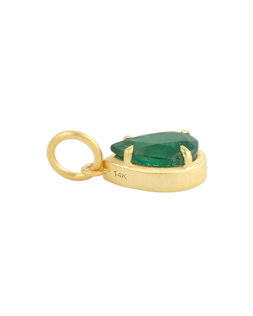 Artisan Green 14K Emerald Pear-Shaped Pendant