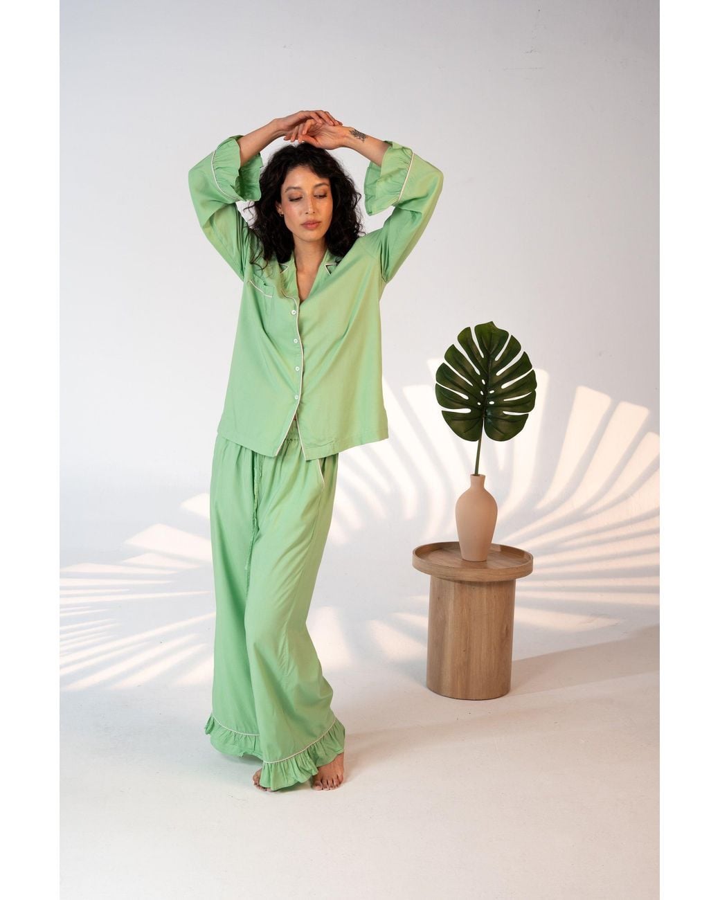 Carolina Benoit Green Luxury Bamboo Pajama Set