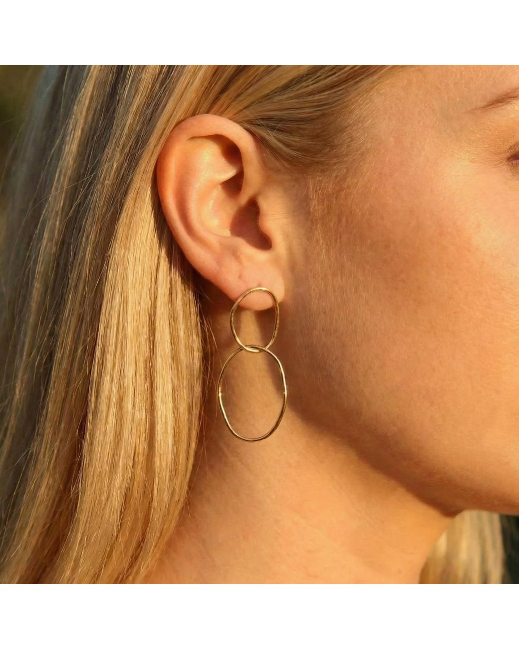 Melt'm Jewelry Metallic Double Hoop Earrings