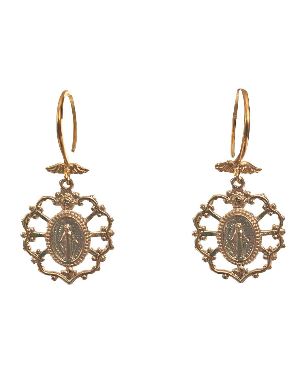 IN CAUDA VENENUM Metallic Immaculate Earrings
