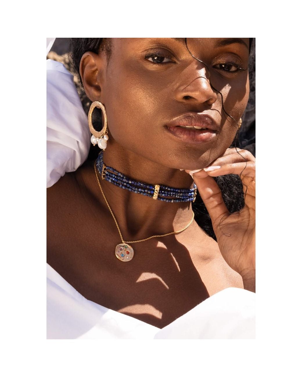 Lavani Jewels Metallic Goldplated & Multicolored Sadie Necklace