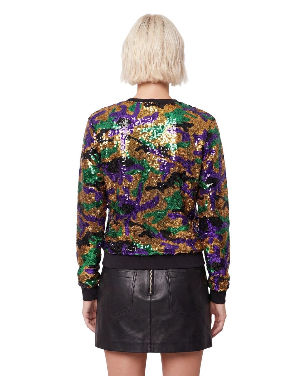 Any Old Iron Green Nola Camo Sequin Sweatshirt